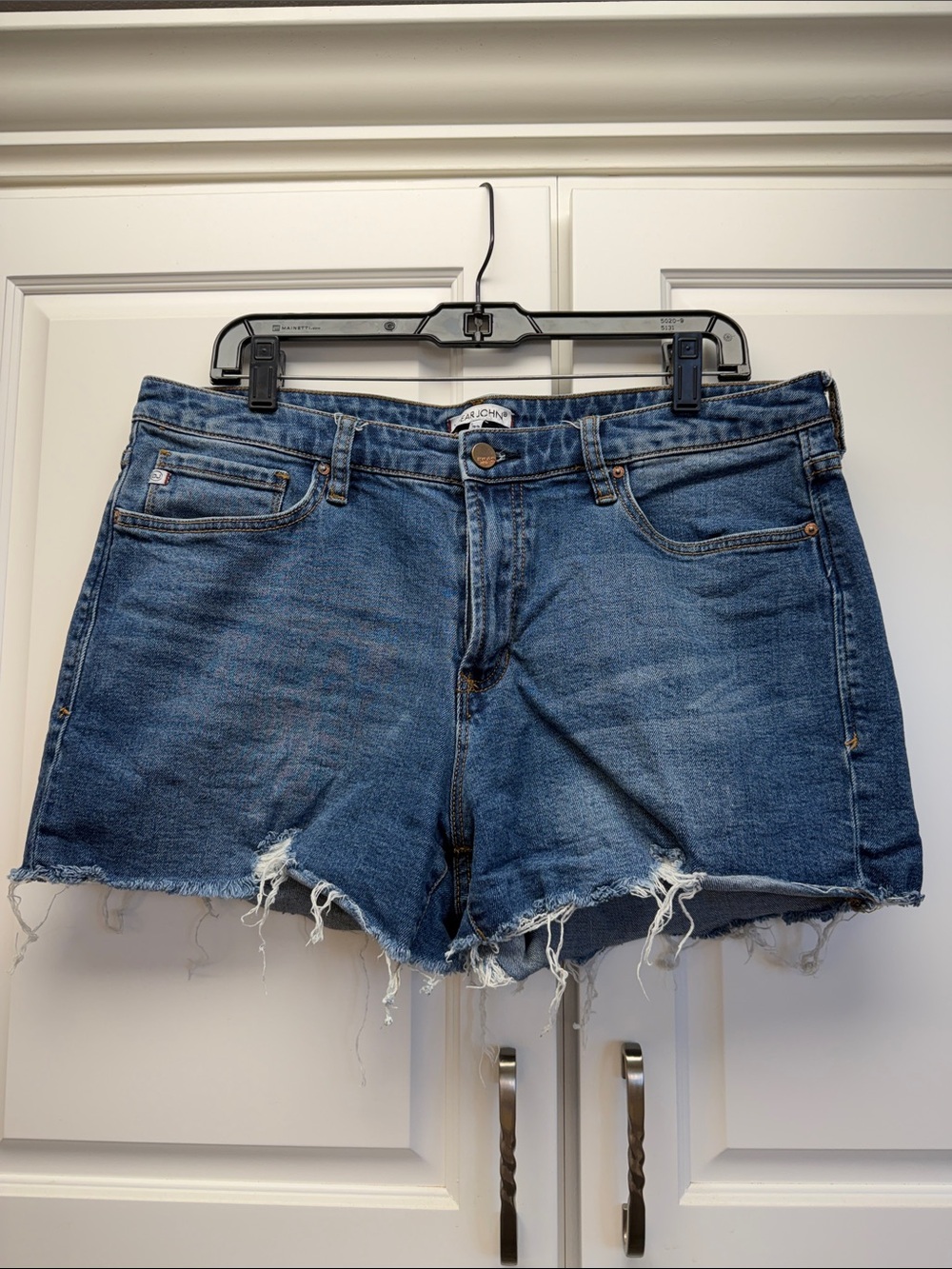 Dear John Distressed Dark Blue Denim Cutoff Shorts